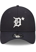 New Era Detroit Tigers Mens Navy Blue 2022 All-Star Workout 39THIRTY Flex Hat