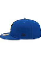 New Era Omaha Storm Chasers Mens Blue MiLB 2022 Authentic Collection Iconic Fitted Hat