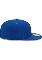 New Era Omaha Storm Chasers Mens Blue MiLB 2022 Authentic Collection Iconic Fitted Hat