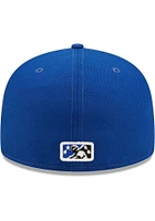 New Era Omaha Storm Chasers Mens Blue MiLB 2022 Authentic Collection Iconic Fitted Hat