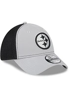 New Era Pittsburgh Steelers Mens Grey 2T Neo 39THIRTY Flex Hat