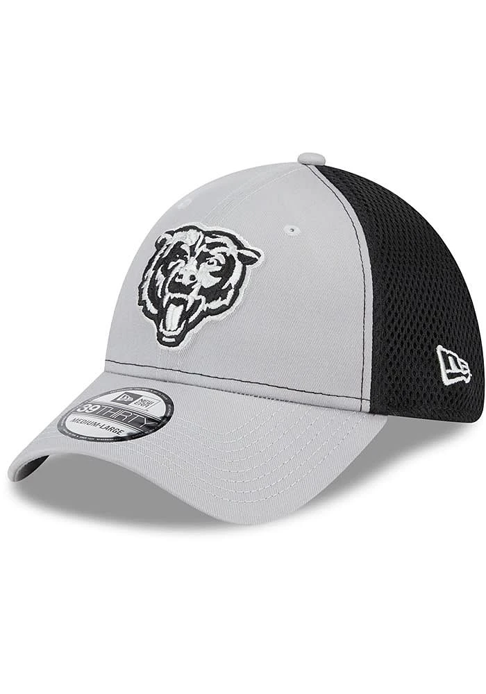 New Era Chicago Bears Mens Grey 2T Neo 39THIRTY Flex Hat