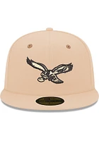 New Era Philadelphia Eagles Mens Brown 2T 59FIFTY Fitted Hat