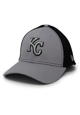 New Era Kansas City Royals Mens Grey 2T Neo 39THIRTY Flex Hat