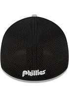 New Era Philadelphia Phillies Mens Grey 2T Neo 39THIRTY Flex Hat