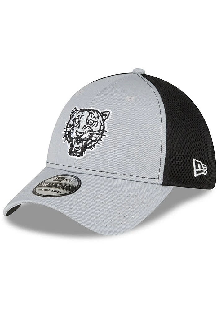 New Era Detroit Tigers Mens Grey 2T Neo 39THIRTY Flex Hat
