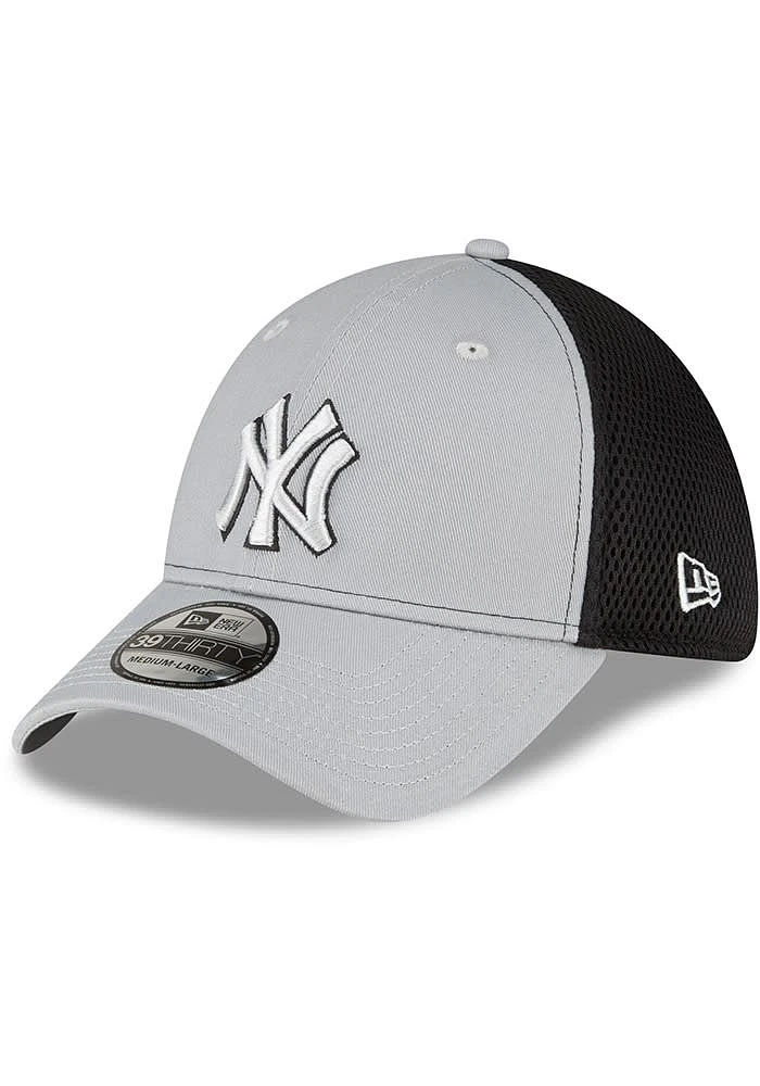 New Era York Yankees Mens Grey 2T Neo 39THIRTY Flex Hat