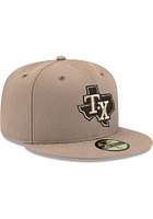 New Era Texas Rangers Mens Brown 2T 59FIFTY Fitted Hat