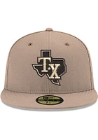 New Era Texas Rangers Mens Brown 2T 59FIFTY Fitted Hat