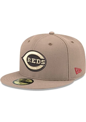 New Era Cincinnati Reds Mens Brown 2T 59FIFTY Fitted Hat