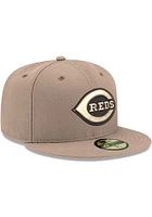 New Era Cincinnati Reds Mens Brown 2T 59FIFTY Fitted Hat