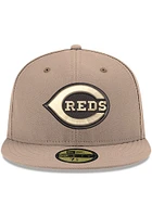 New Era Cincinnati Reds Mens Brown 2T 59FIFTY Fitted Hat