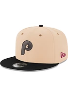 New Era Philadelphia Phillies Brown 2T 9FIFTY Mens Snapback Hat