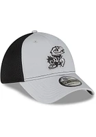 New Era Kansas Jayhawks Mens Grey 2T Neo 39THIRTY Flex Hat