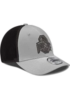 New Era Ohio State Buckeyes Mens Grey 2T Neo 39THIRTY Flex Hat