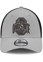 New Era Ohio State Buckeyes Mens Grey 2T Neo 39THIRTY Flex Hat