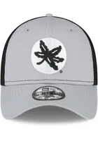 New Era Ohio State Buckeyes Mens Grey 2T Neo 39THIRTY Modern Flex Hat