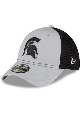New Era Michigan State Spartans Mens Grey 2T Neo 39THIRTY Classic Flex Hat