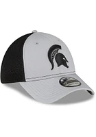 New Era Michigan State Spartans Mens Grey 2T Neo 39THIRTY Classic Flex Hat