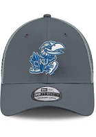 New Era Kansas Jayhawks Mens Graphite 2T Neo 39THIRTY Flex Hat