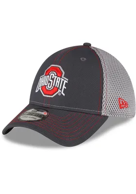 New Era Ohio State Buckeyes Mens Graphite 2T Neo 39THIRTY Dynamic Flex Hat