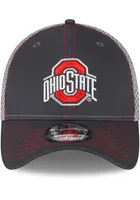 New Era Ohio State Buckeyes Mens Graphite 2T Neo 39THIRTY Dynamic Flex Hat