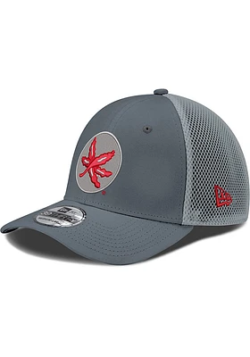 New Era Ohio State Buckeyes Mens Graphite 2T Neo 39THIRTY Flex Hat