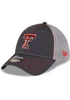 New Era Texas Tech Red Raiders Mens Graphite 2T Neo 39THIRTY Flex Hat