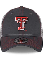 New Era Texas Tech Red Raiders Mens Graphite 2T Neo 39THIRTY Flex Hat