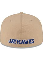 New Era Kansas Jayhawks Mens Tan 2T 59FIFTY Fitted Hat