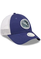 New Era Oklahoma City Dodgers Blue Womens Glitter Circle 9FORTY Womens Adjustable Hat