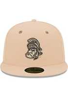 New Era Michigan State Spartans Mens Brown 2T 59FIFTY Classic Fitted Hat