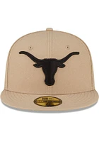 New Era Texas Longhorns Mens Tan 2T 59FIFTY Fitted Hat