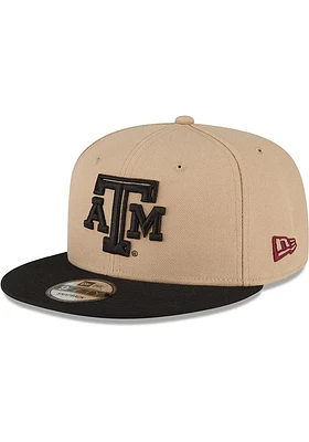 New Era Texas A&M Aggies Tan 2T 9FIFTY Mens Snapback Hat