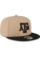 New Era Texas A&M Aggies Tan 2T 9FIFTY Mens Snapback Hat