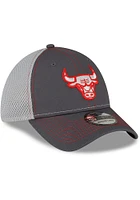 New Era Chicago Bulls Mens Grey 2T Neo 39THIRTY Flex Hat