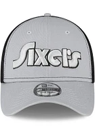 New Era Philadelphia 76ers Mens Graphite 2T Neo 39THIRTY Flex Hat