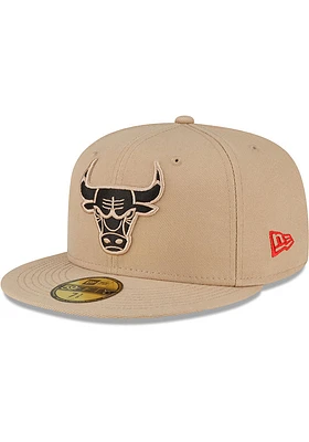 New Era Chicago Bulls Mens Brown 2T 59FIFTY Fitted Hat
