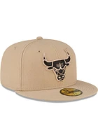 New Era Chicago Bulls Mens Brown 2T 59FIFTY Fitted Hat