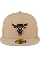 New Era Chicago Bulls Mens Brown 2T 59FIFTY Fitted Hat