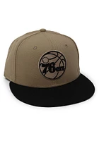 New Era Philadelphia 76ers Brown 2T 9FIFTY Mens Snapback Hat