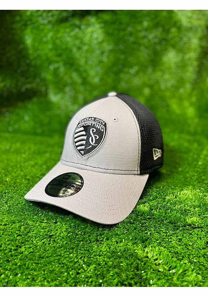 New Era Sporting Kansas City Mens Grey 2T Neo 39THIRTY Flex Hat