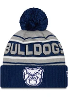 New Era Butler Bulldogs Grey Cheer Cuff Pom Mens Knit Hat