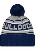 New Era Butler Bulldogs Grey Cheer Cuff Pom Mens Knit Hat