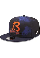 New Era Chicago Bears Blue Ink Dye 2022 Sideline 9FIFTY Mens Snapback Hat