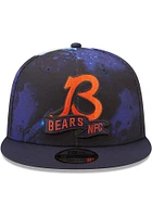 New Era Chicago Bears Blue Ink Dye 2022 Sideline 9FIFTY Mens Snapback Hat