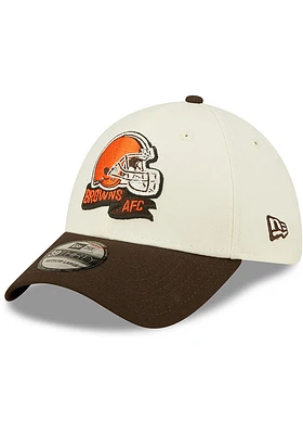 New Era Cleveland Browns Mens Ivory 2022 Sideline 39THIRTY Flex Hat