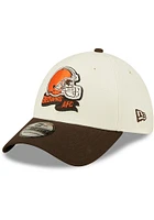 New Era Cleveland Browns Mens Ivory 2022 Sideline 39THIRTY Flex Hat