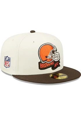 New Era Cleveland Browns Mens Ivory 2022 Sideline 59FIFTY Fitted Hat
