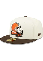 New Era Cleveland Browns Mens Ivory 2022 Sideline 59FIFTY Fitted Hat